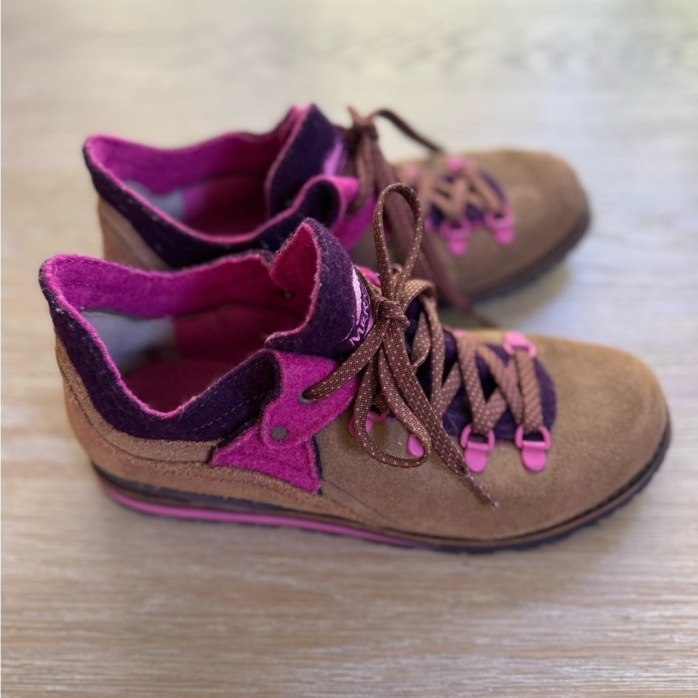 MERRELL women’s dark earth outdoor hiking performance lace sneakers shoes size 8 - Picture 4 of 7